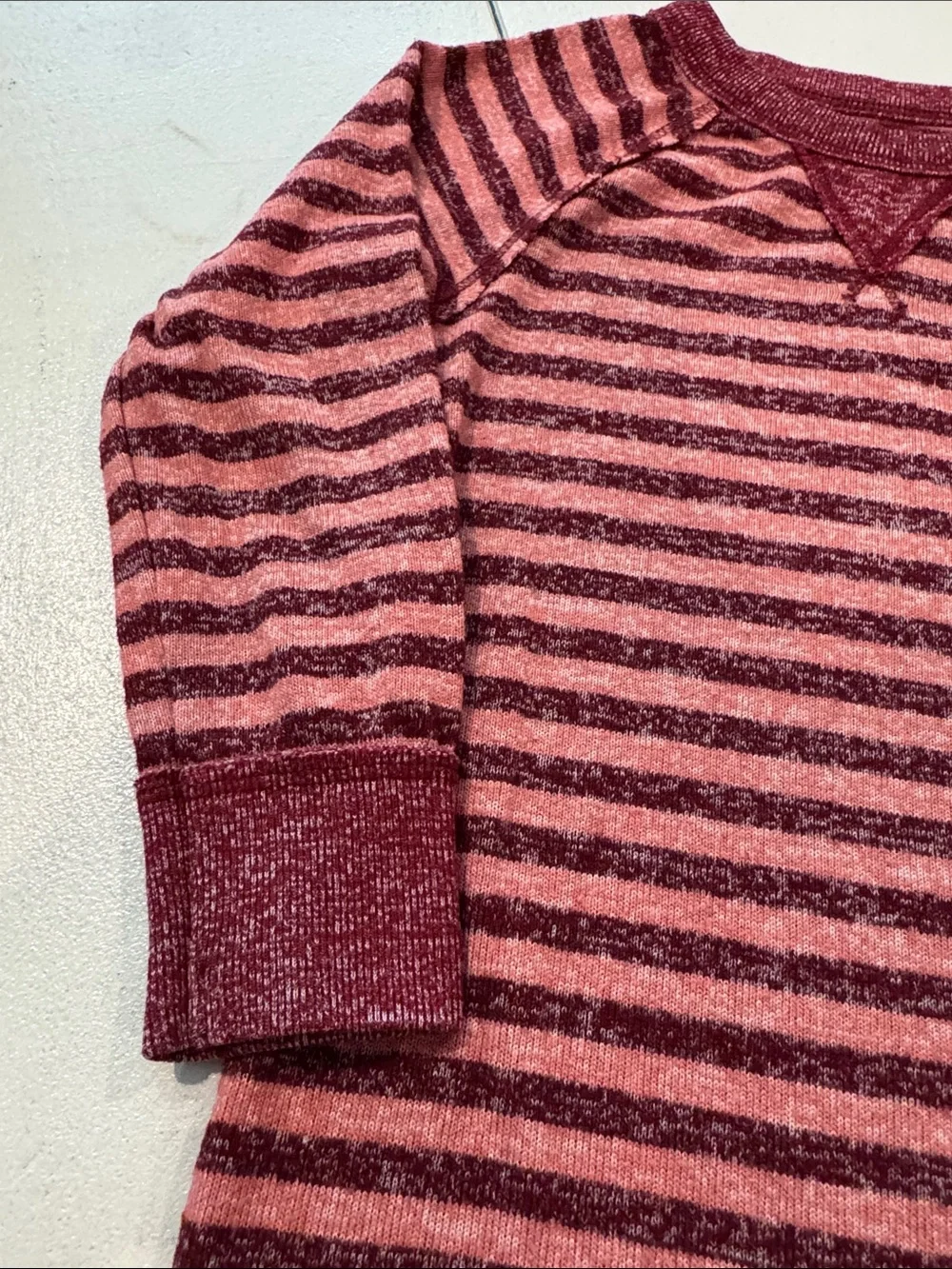 Cat & Jack Burgundy and Pink Striped One-Piece